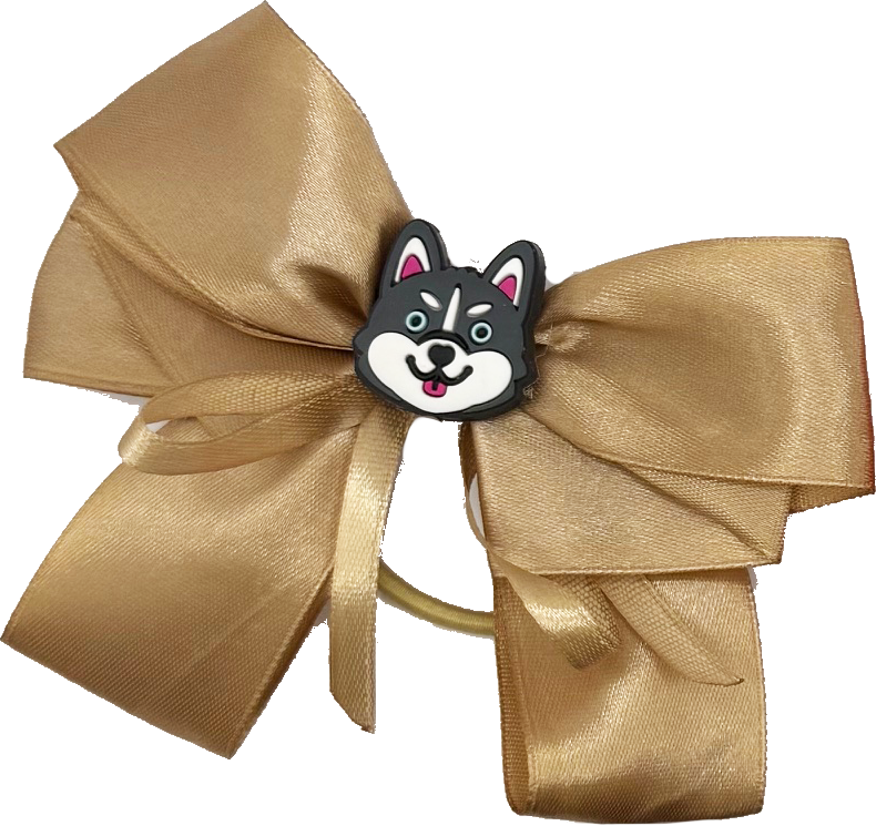 Golden Husky Satin Bow