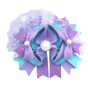 Lavender Frost & Teal Boutique Bow