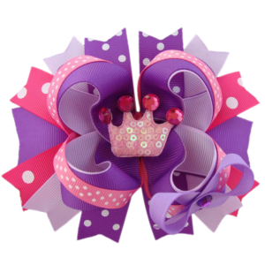 Purple Pixie Dust Crown Bow