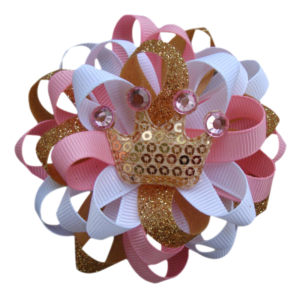 Golden Rose Princess Loopy Bow