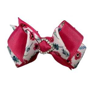 Wildflower Meadow Rhinestone Bow Hairclip Set